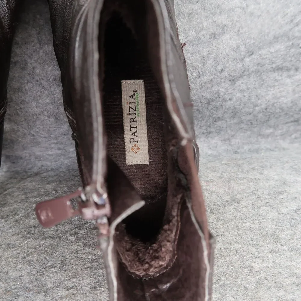 Spring Step Shoes Womens 39 Patrizia Bootie Block Heel Slouchy Leather Fashion